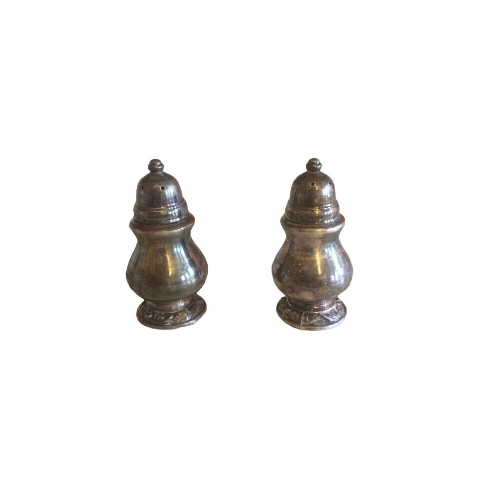 Vintage Silver-Plated Salt & Pepper Shakers Ornate Design By Oneida Ltd - Picture 1 of 4